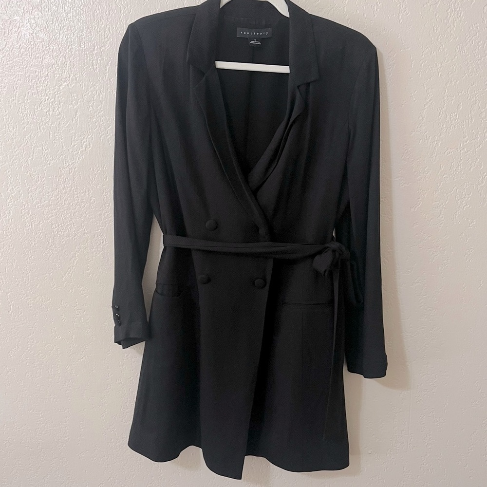 Sanctuary Show Stopper Blazer Wrap Dress Black Size Small - Picture 3 of 11
